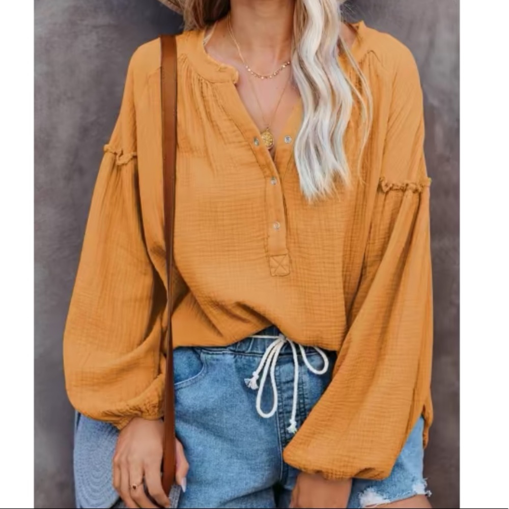 Cotton Puff Sleeve Top